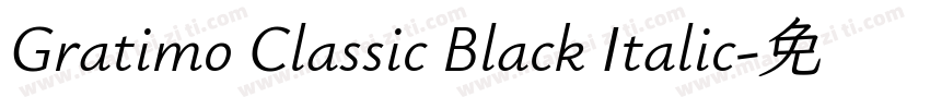 Gratimo Classic Black Italic字体转换